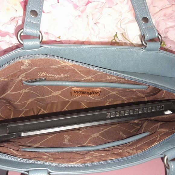 Wrangler Tote Bag Large Shoulder Purse Top Handle - Picture 5 of 5